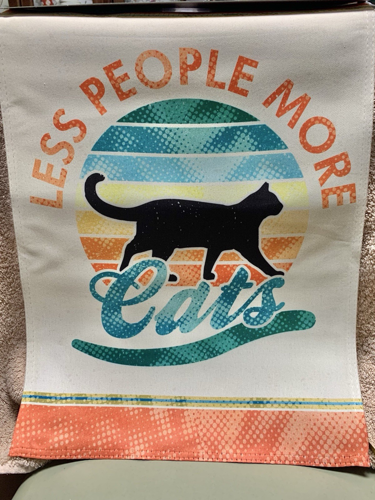 Less People More Cats 12.5” X 18” Garden Flag New