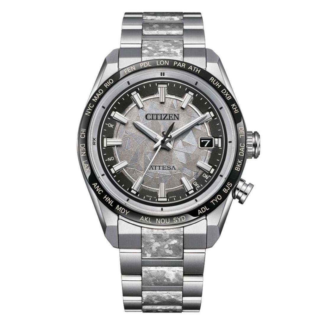 Citizen Attesa Platinum Shine Men\'s Silver Dial Quartz Watch CB0284-66A