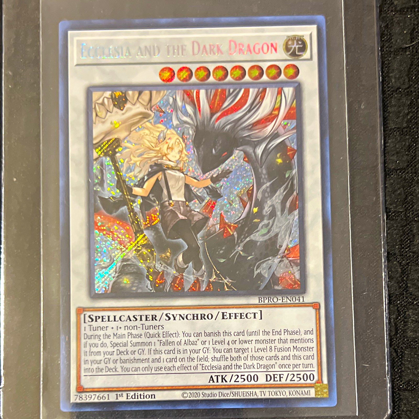 Yu-Gi-Oh Ecclesia and the Dark Dragon Secret Rare Holo 1st BPRO-EN041 EN