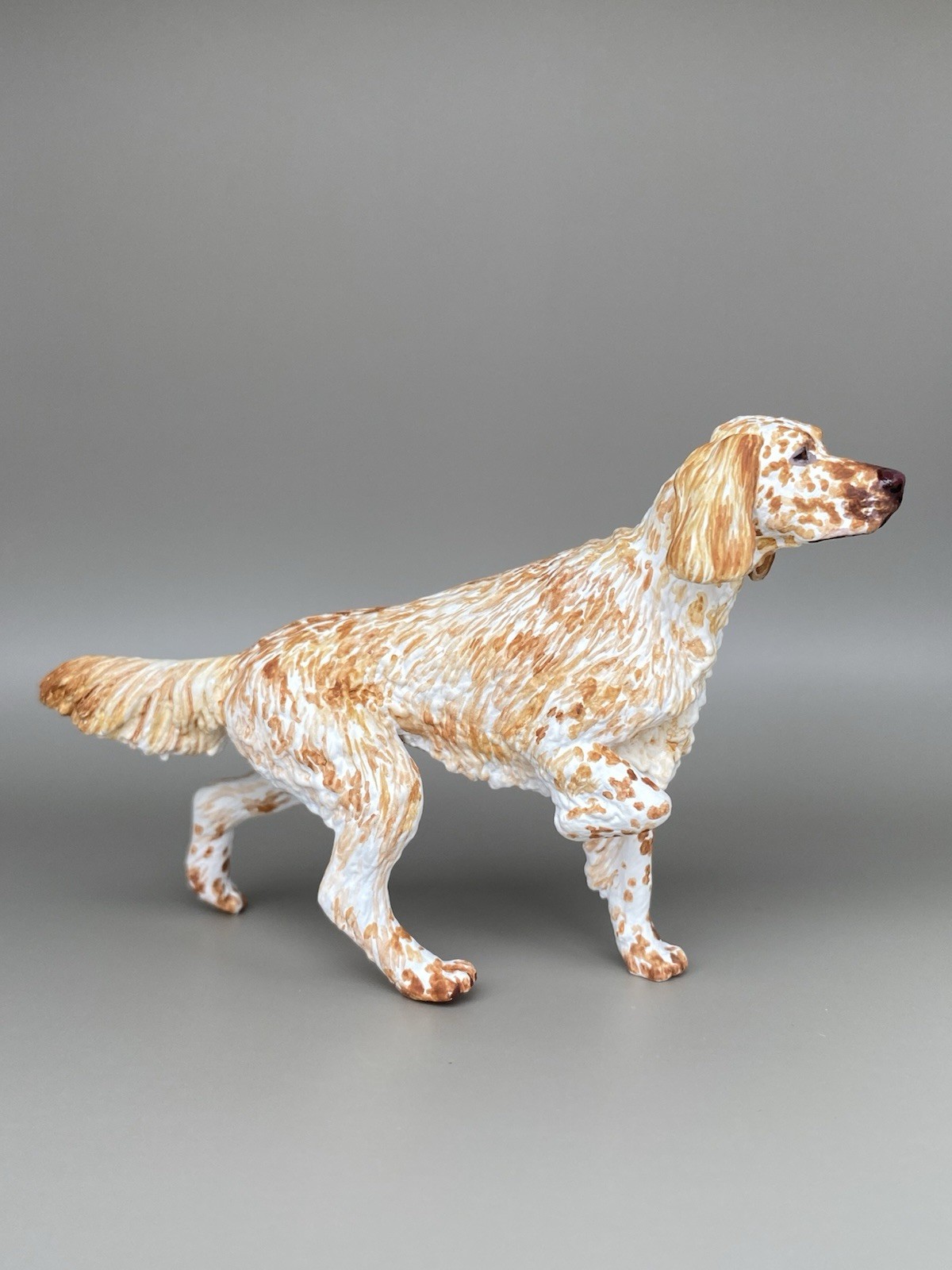 RARE OOAK Custom Papo Schleich English Setter Dog Plastic Toy Animal Figurine