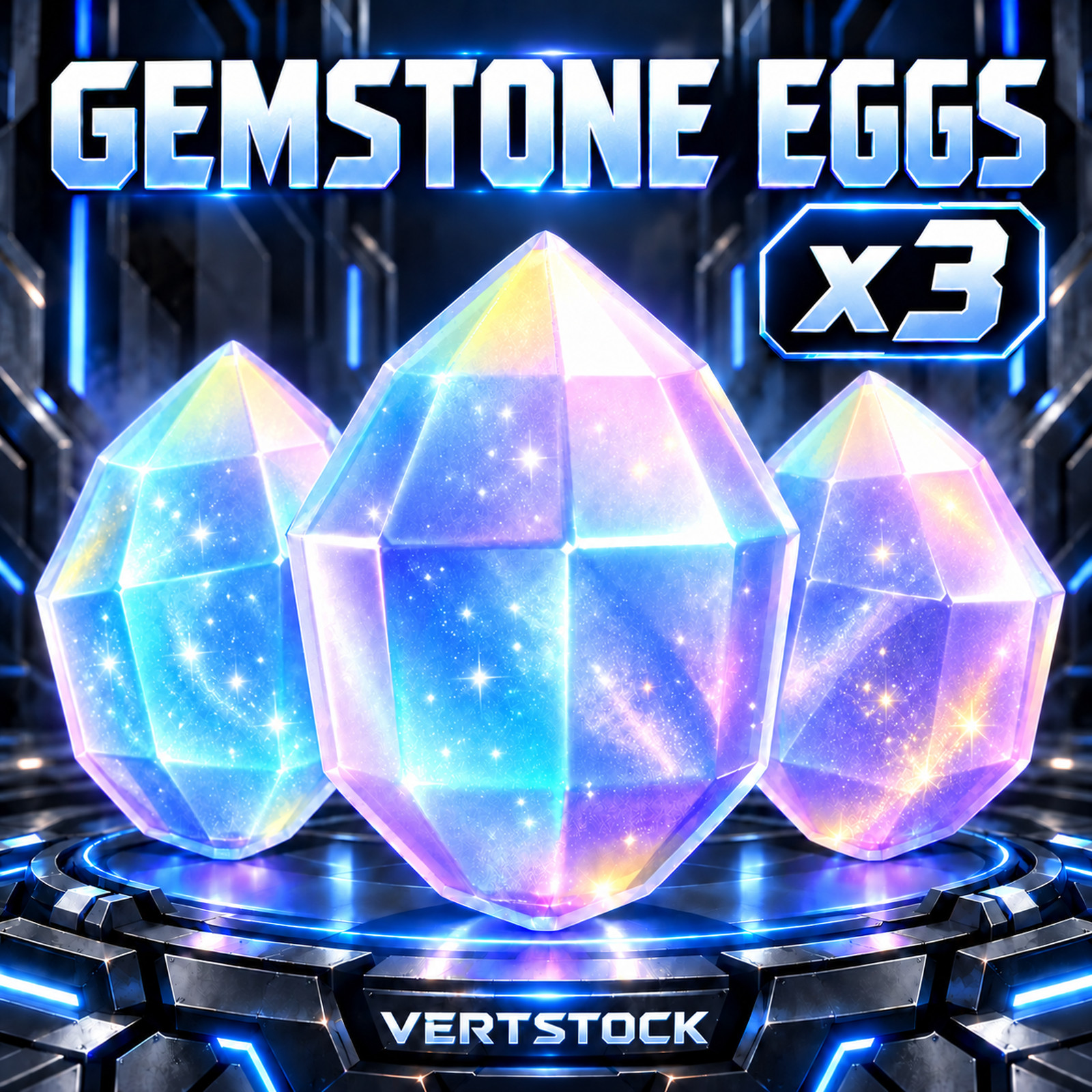 Gemstone Bundle Eggs 3x - VertStock