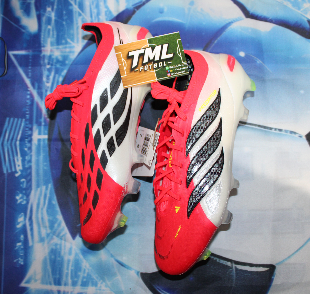 Adidas Predator Elite FG Soccer Cleats Lucid Red Black White JS0433 Size 7 Men Adidas Predator Elite FG Soccer Cleats Lucid Red Black White JS0433 Size 7 Men