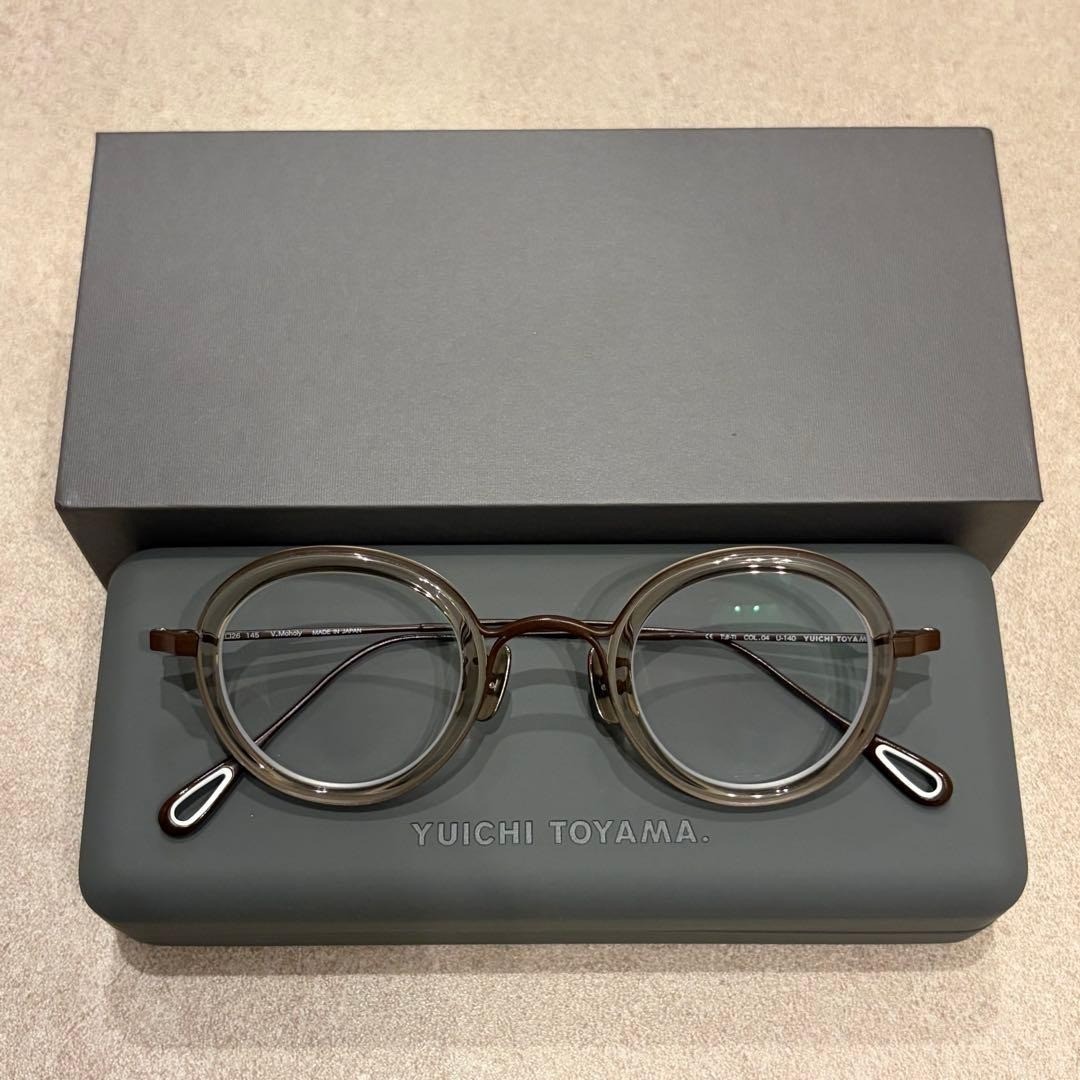 YUICHI TOYAMA U-140 V.Moholy 42□26 Matte Brown Clear Eyeglasses Made In Japan