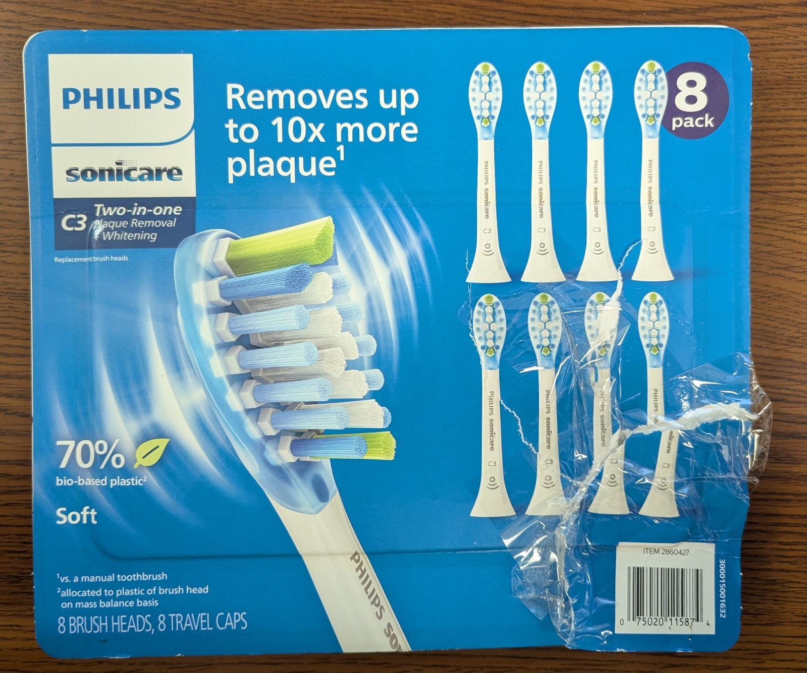 1-8PK PHILLIPS C3 2-IN-1 PLAQUE REMOVAL + WHITENING BRUSH HEADS SEE DESCRIPTION 1-8PK PHILLIPS C3 2-IN-1 PLAQUE REMOVAL + WHITENING BRUSH HEADS SEE DESCRIPTION