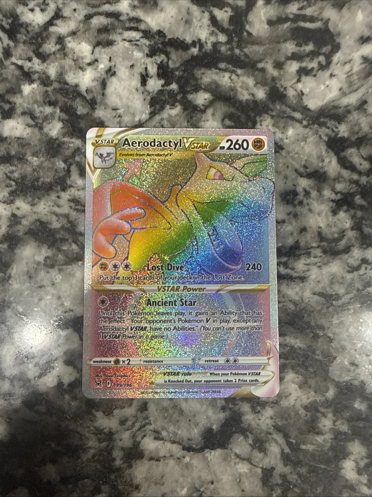 Pokémon TCG Aerodactyl VSTAR Sword & Shield Lost Origin 199/196