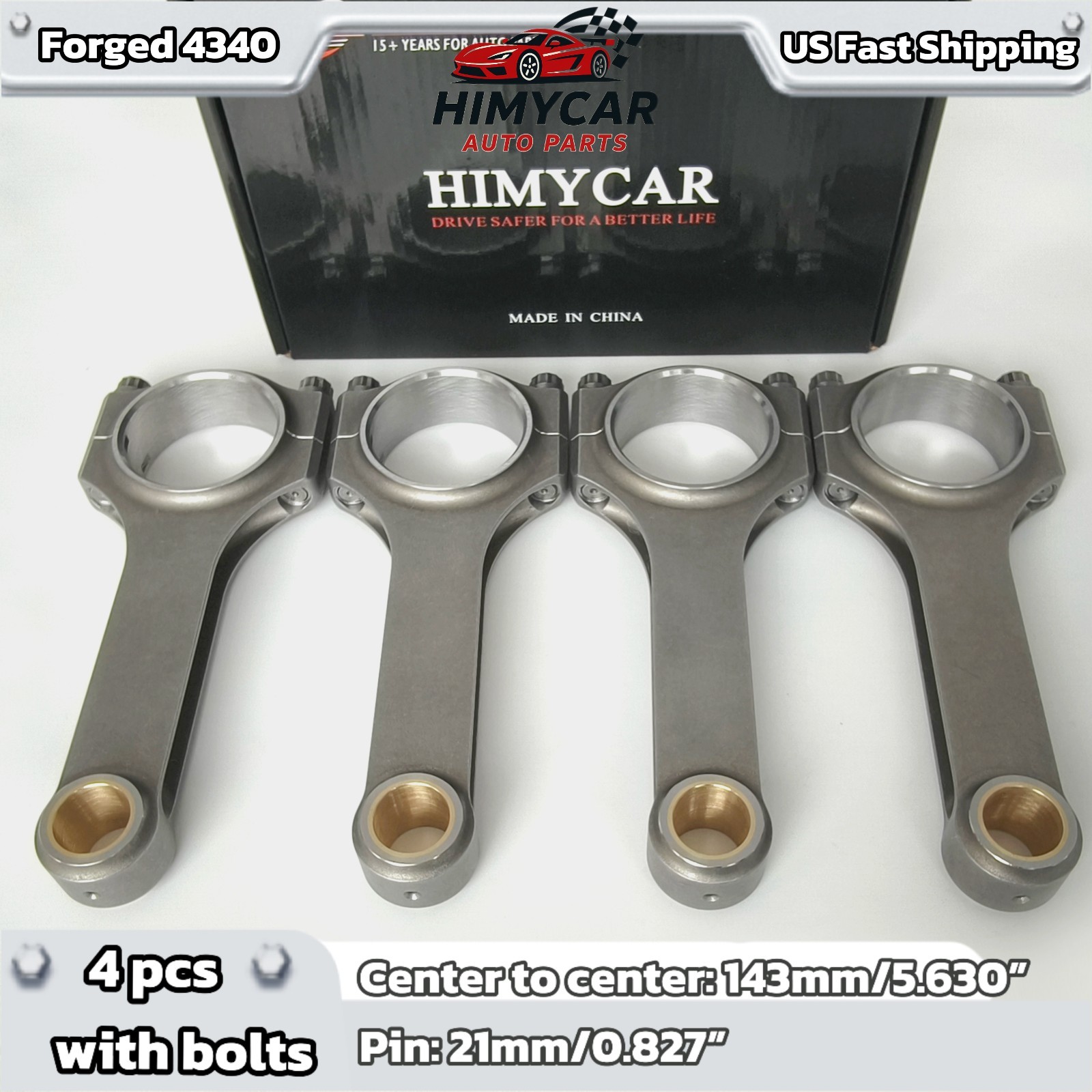 Connecting Rods for Vauxhall Opel C20LET Z20LET C20XE 2.0L Forged 4340 H-Beam