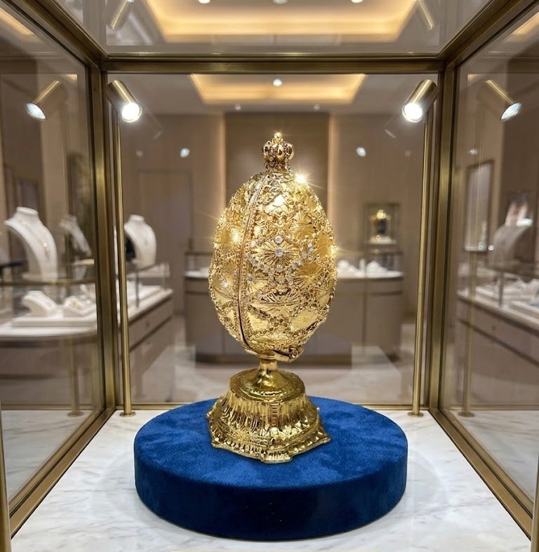 Faberge Egg St Petersburgh Pure Gold deco Fabergé Jewelry Faberge Egg St Petersburgh Pure Gold deco Fabergé Jewelry