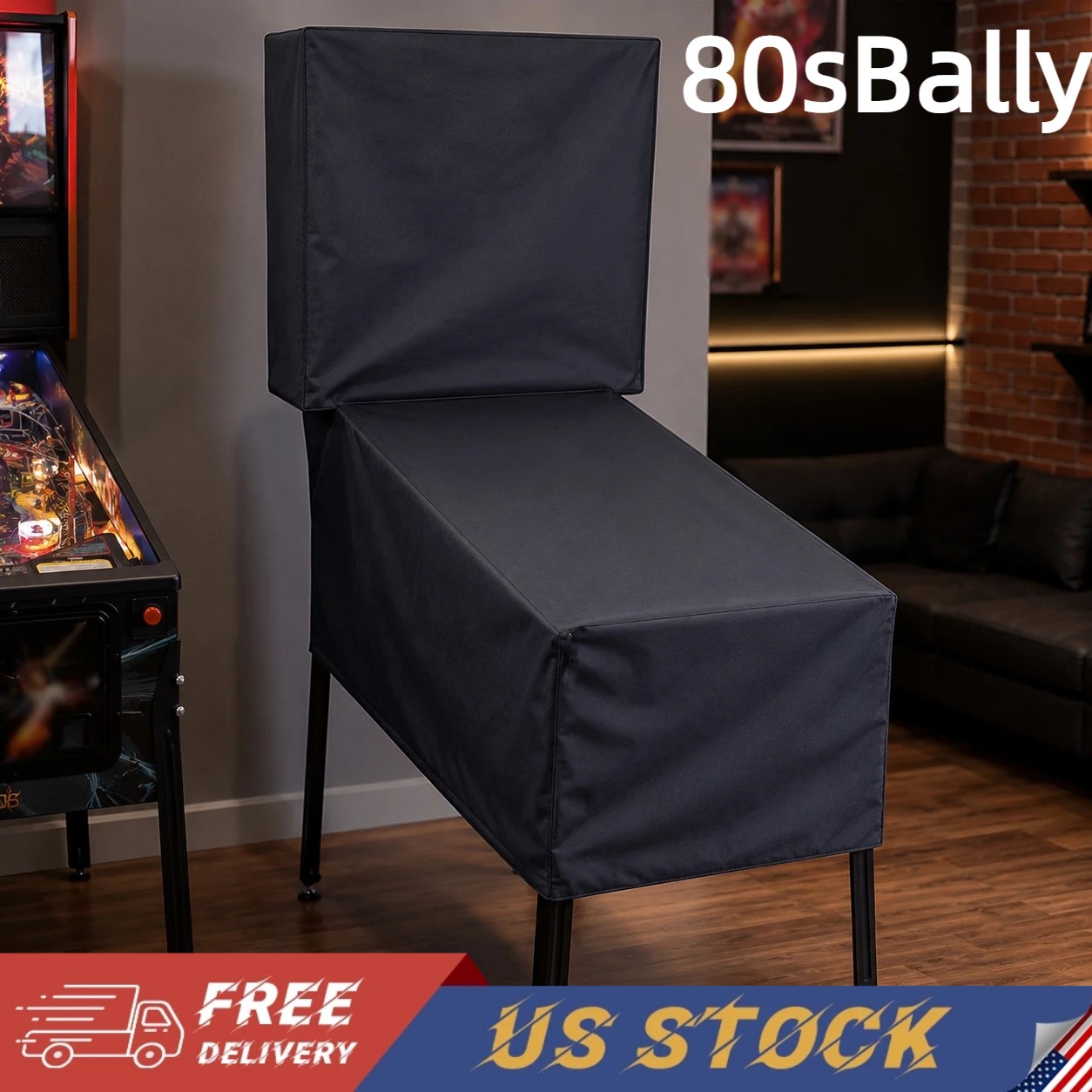 Black 80s Bally Dust Cover Protector Set For Late Model Stern Pinball Machine US Black 80s Bally Dust Cover Protector Set For Late Model Stern Pinball Machine US