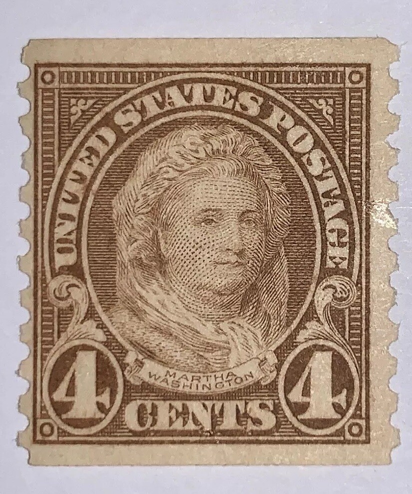 Travelstamps: 1923-1929 US Stamps Sc #601 Martha Washington, Mint, MNHOG, 4 Cent Travelstamps: 1923-1929 US Stamps Sc #601 Martha Washington, Mint, MNHOG, 4 Cent
