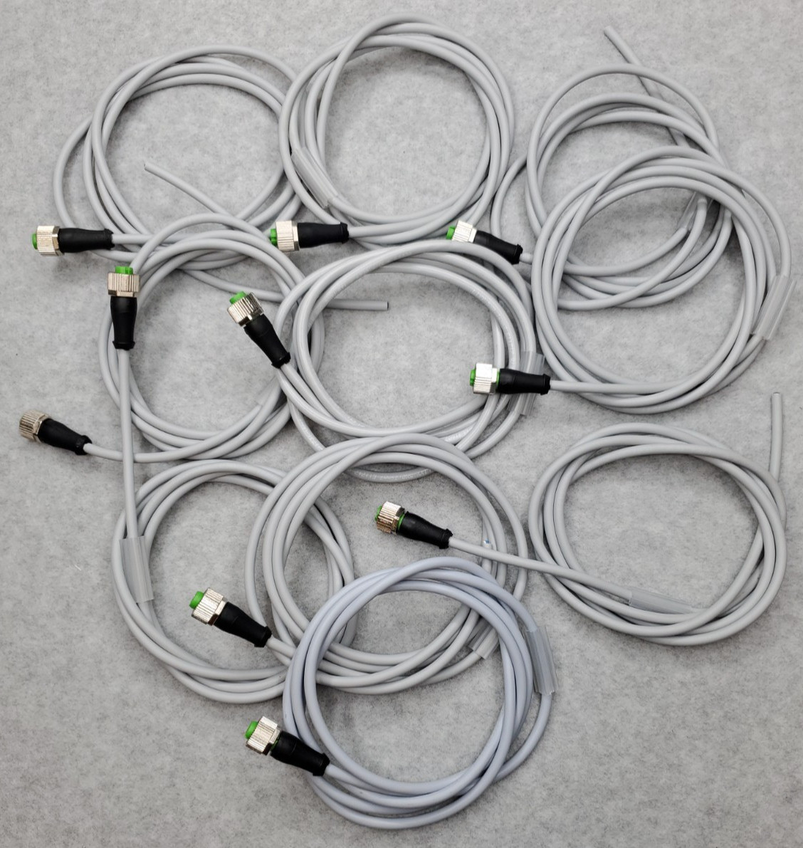 M12 Female Straight 4 Pin Connector Aviation Electrical Cable 2M / 5' - 10 Pack