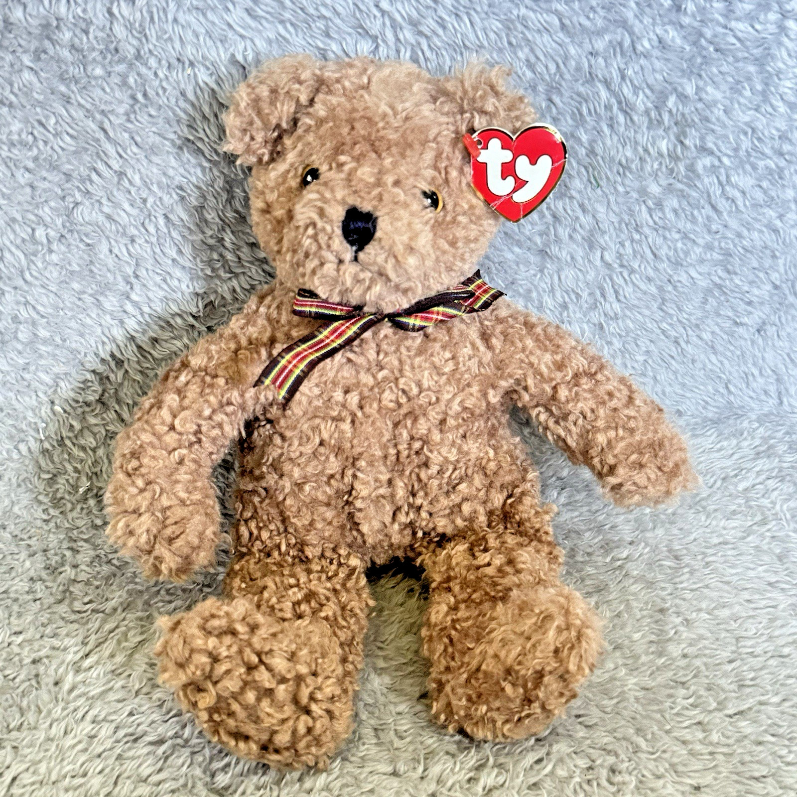 Ty Classic Baby Curley Plush 11” Brown Stuffed Animal Soft Toy 1992