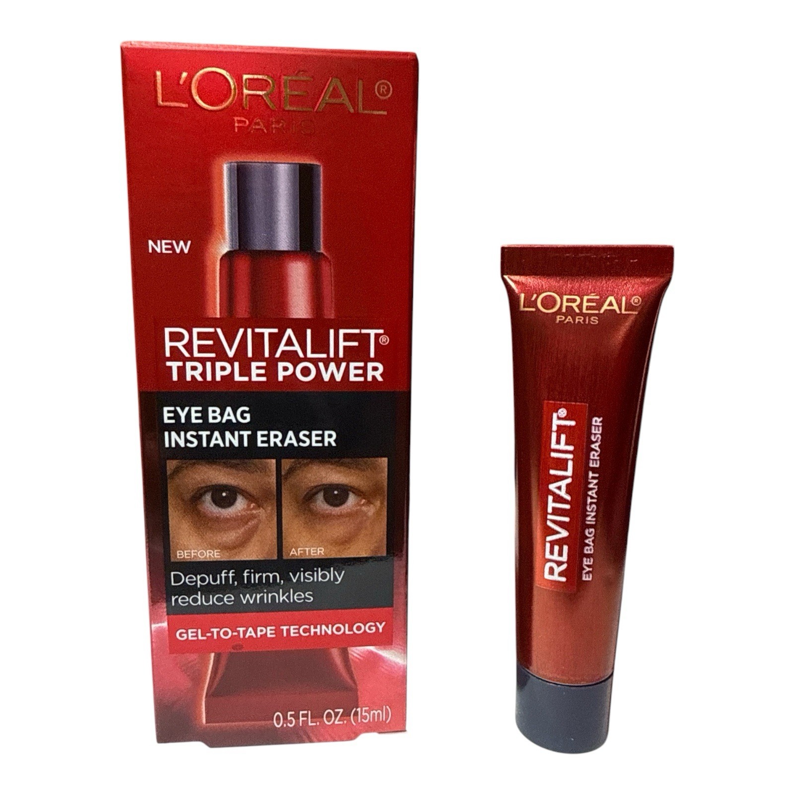 L'Oreal Paris Revitalift Triple Power Eye Bag Instant Eraser, 0.51 fl oz NEW BOX