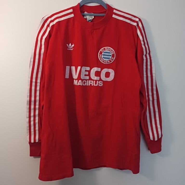 Bayern Munich 1986-87 Match Worn Vintage Football Shirt Jersey #8 Rare