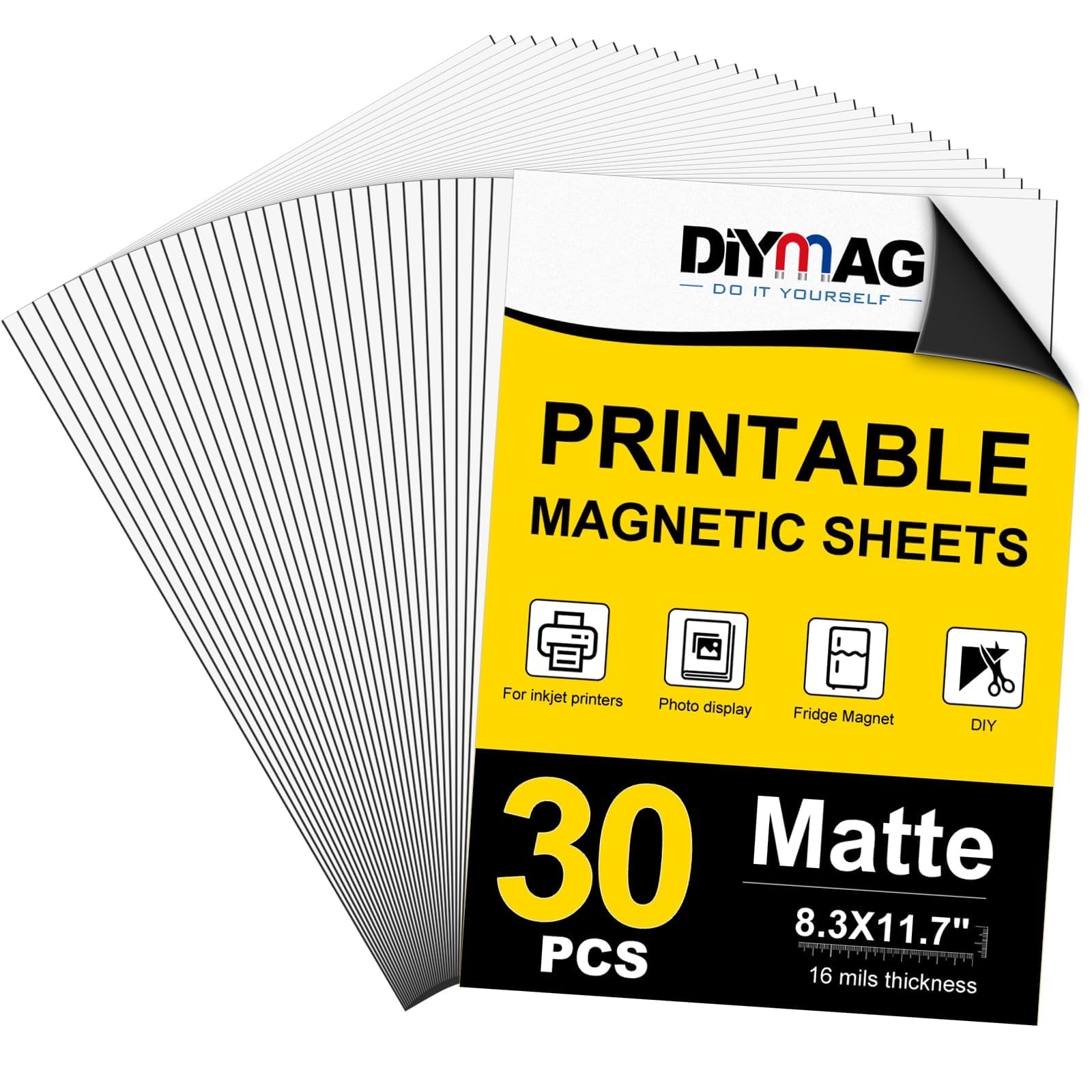 DIYMAG Printable Magnetic Sheets, Matte 30P 8.3\ DIYMAG Printable Magnetic Sheets, Matte 30P 8.3\