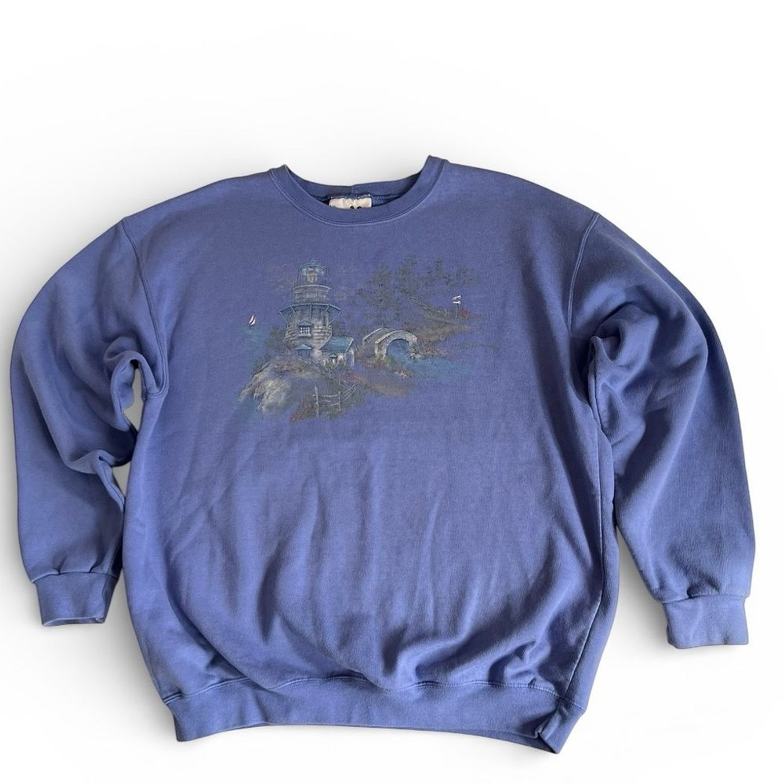 Northern Reflections Women’s Graphic Vintage Periwinkle Sweatshirt - estsz: L