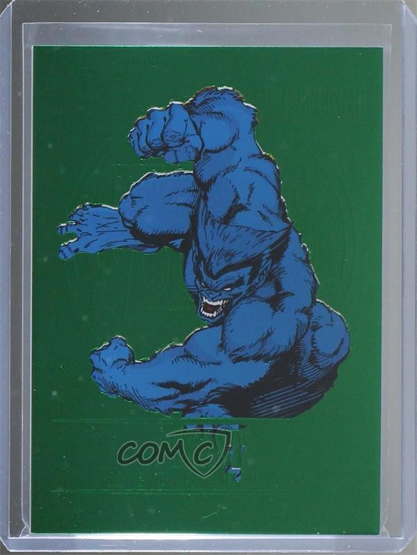 2023 Fleer Ultra Wolverine Medallions Emerald Green 3/10 Beast #M-3 02aj