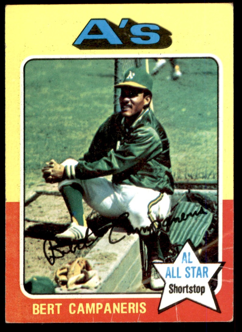 1975 Topps Bert Campaneris Oakland Athletics #170 | Cuba 1975 Topps Bert Campaneris Oakland Athletics #170 | Cuba