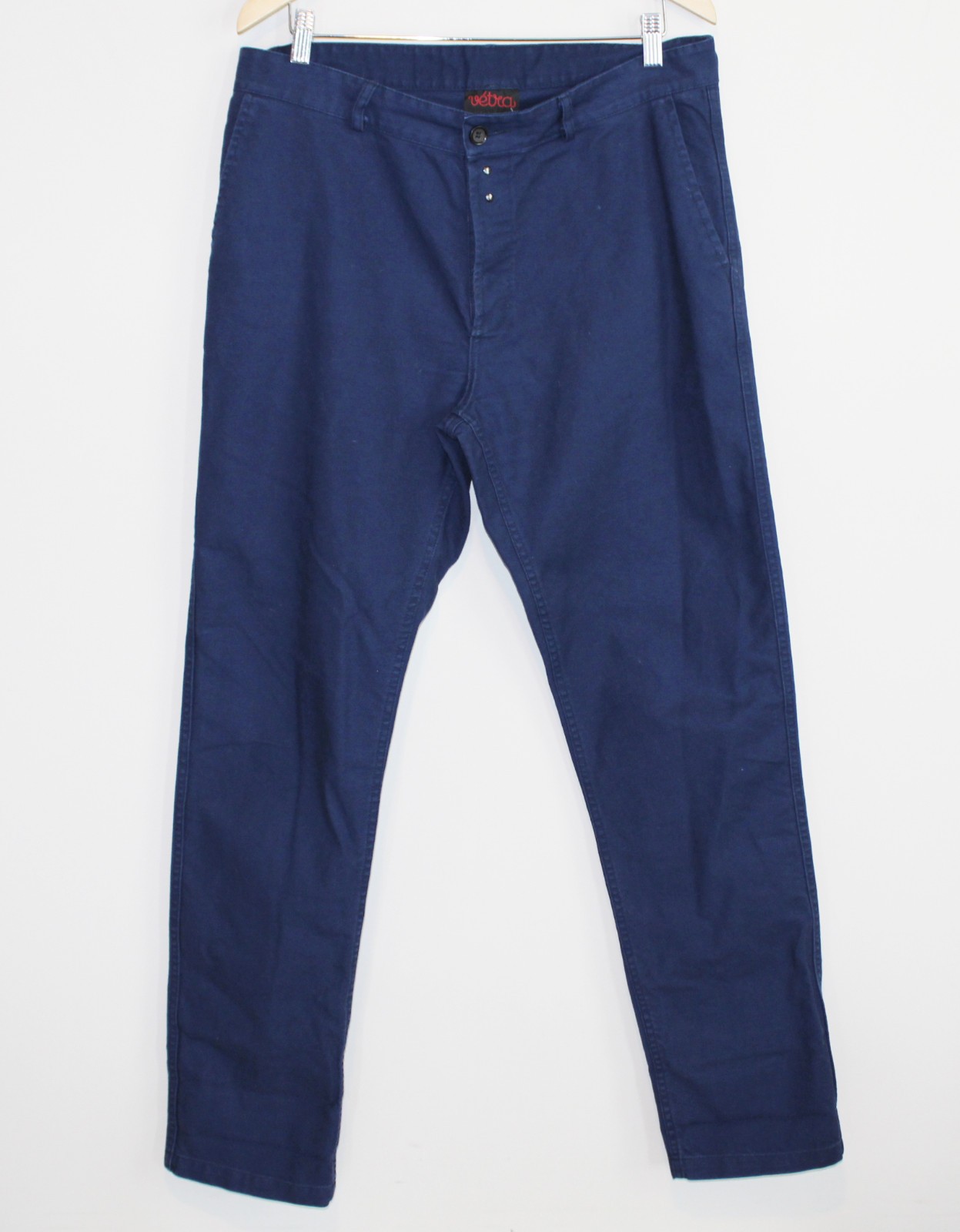 Vetra Organic Cotton Twill Pants Navy French Workwear Hook Fastened 36 W35\ Vetra Organic Cotton Twill Pants Navy French Workwear Hook Fastened 36 W35\