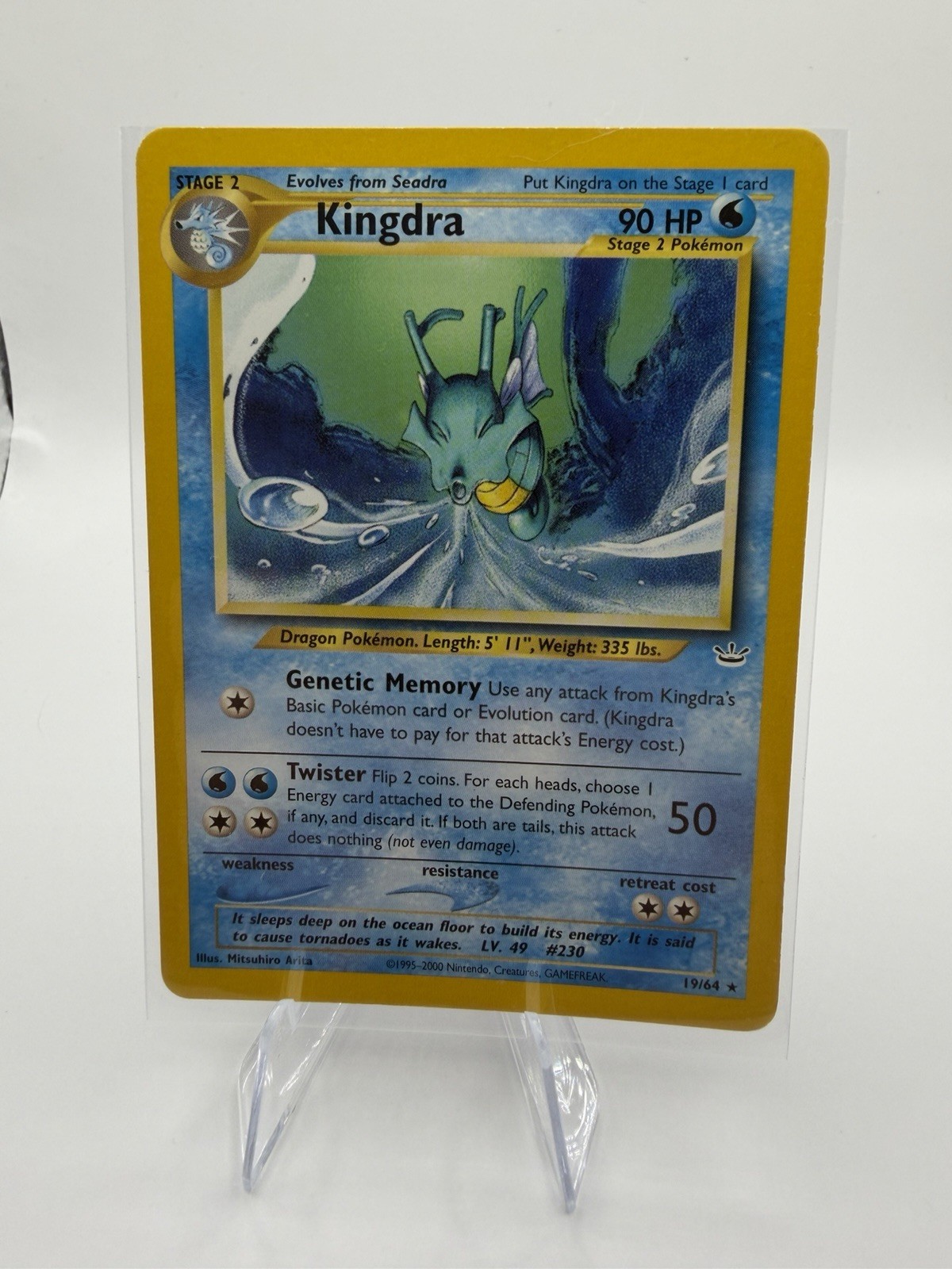 Pokemon TCG Kingdra 19/64 Neo Revelation Rare 90 HP Unlimited Pokemon TCG Kingdra 19/64 Neo Revelation Rare 90 HP Unlimited