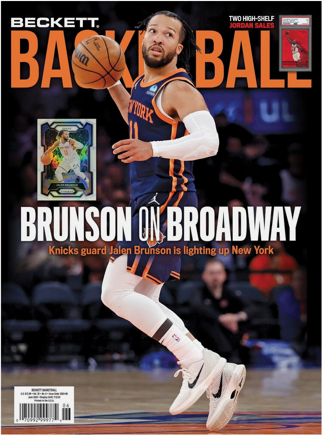 New June 2024 Beckett Basketball Card Price Guide Magazine With Jalen Brunson