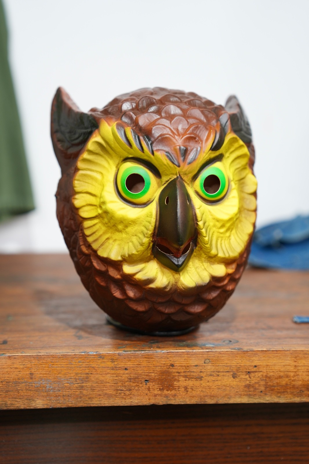 Vintage Antique Halloween Costume Mask Owl 1960s Excellent Condition
