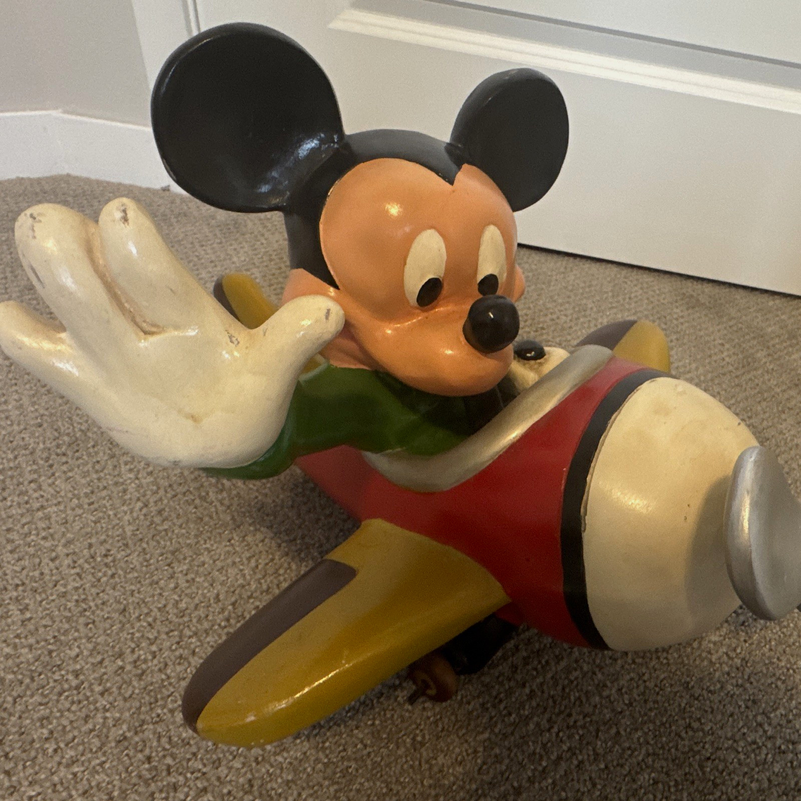 Vintage Disney Mickey Mouse aviator hanging display from the 1980s