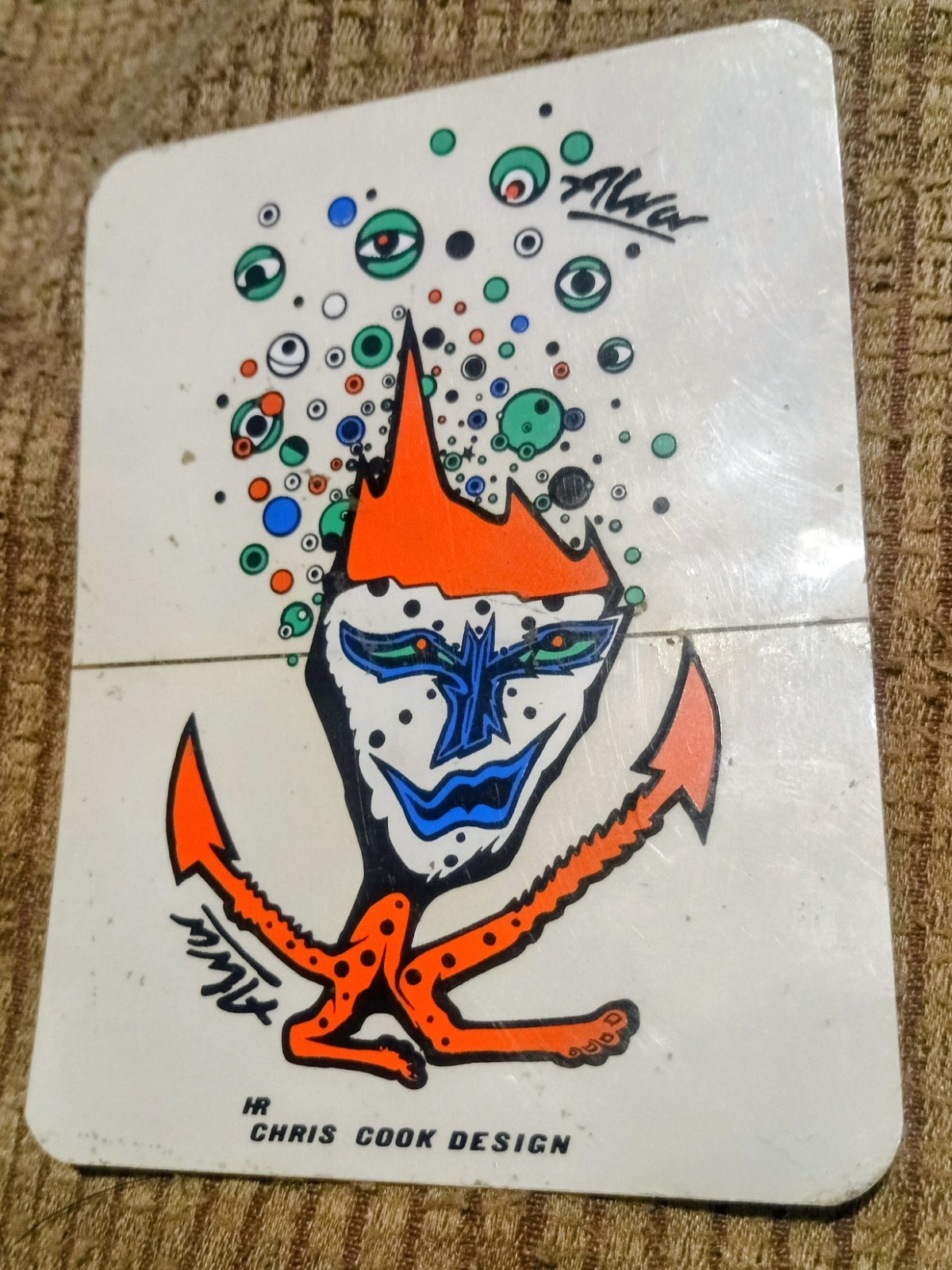 VTG 80s CHRIS COOK ALVA NOS SKATEBOARD DECK STICKER