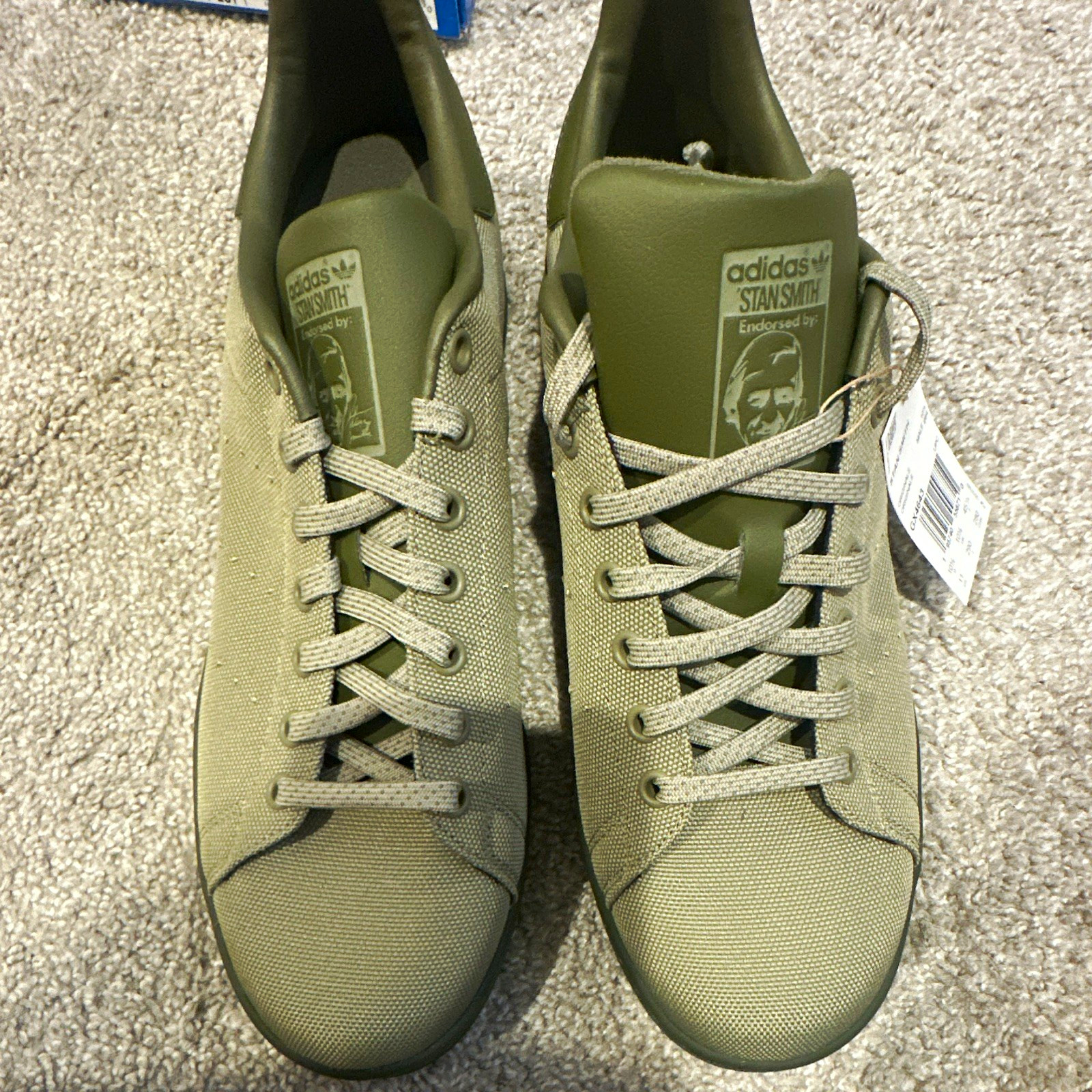 adidas Originals Stan Smith Men\'s Low Top Lace Up Cordura Orbit Green GX4643