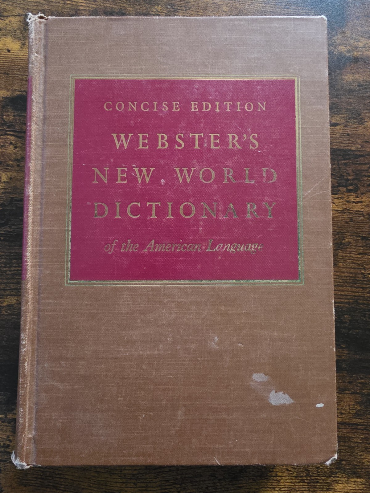 Vintage 1964 Websters New World Dictionary Concise Edition Hardcover Thumb Index