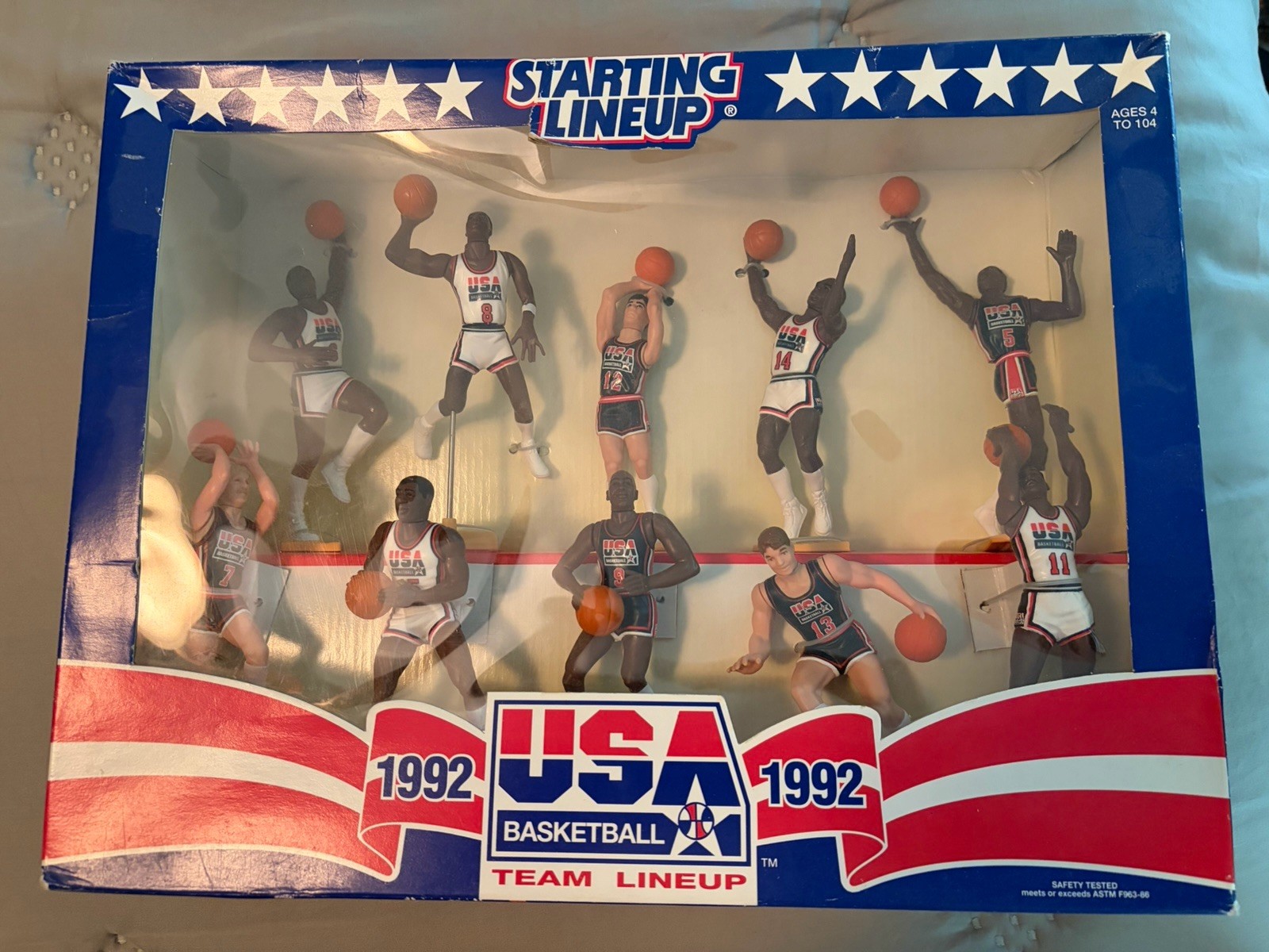 1992 USA Basketball Dream Team Starting Lineup 10 Figures + 300pc Puzzle Kenner