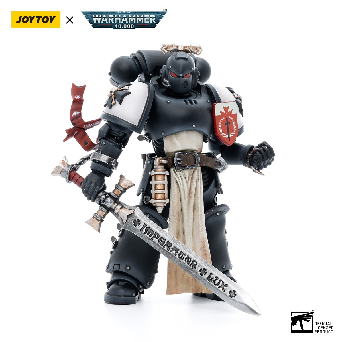 JOYTOY Warhammer 40K 1/18 Action Figure Black Templars Rolantus Model