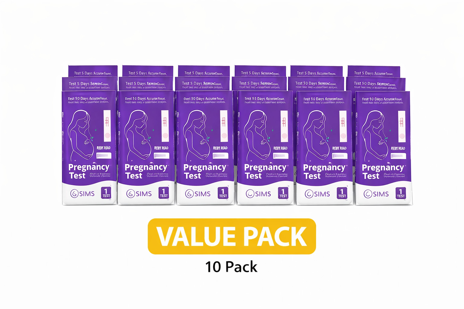 Pregnancy Test Cassette Easy Read hCG Early Detection | 10 25 50 100 Pack