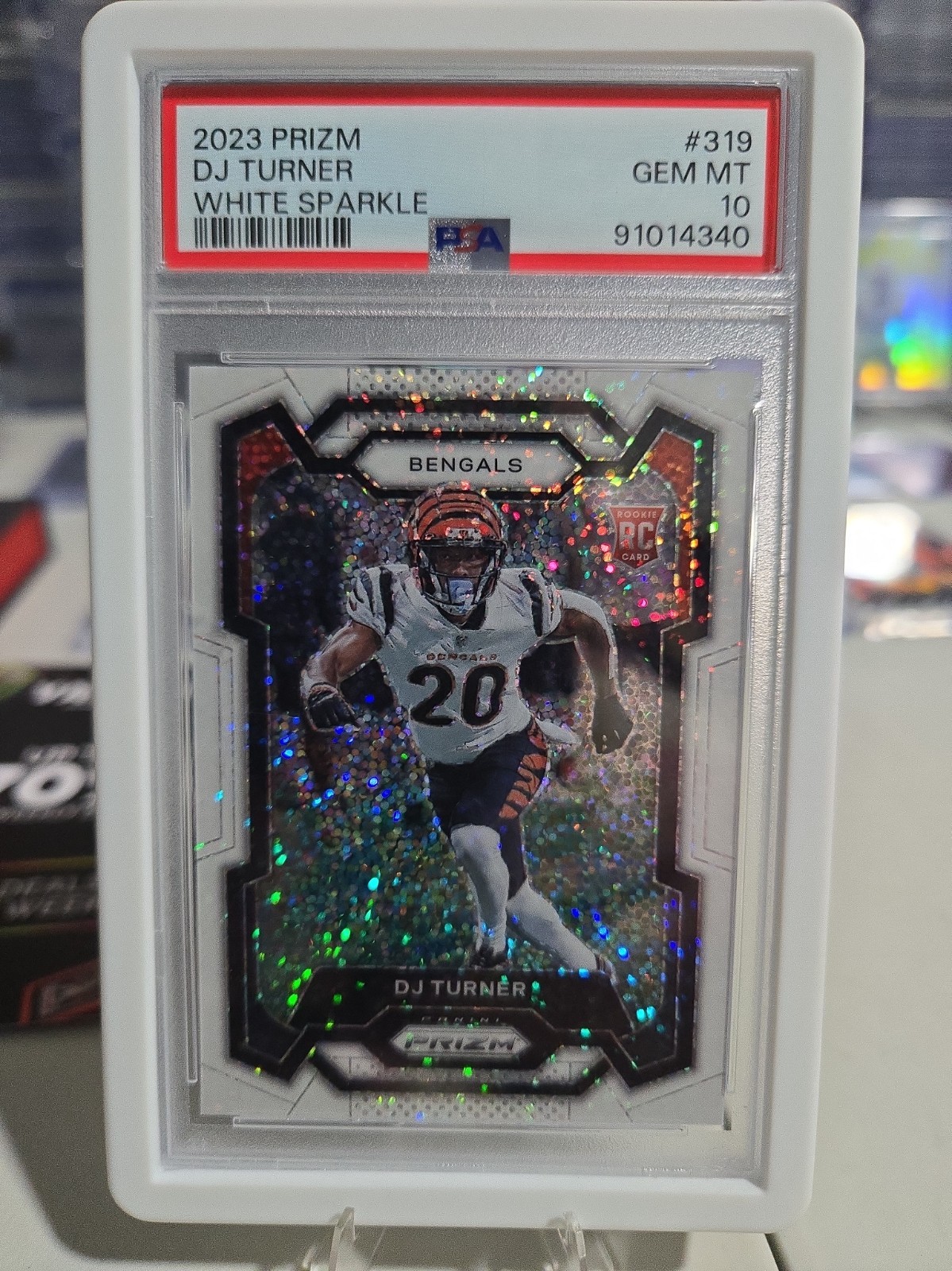 2023 Panini Prizm - Rookies DJ Turner #319 White Sparkle PSA GEM 10 🔥 RC