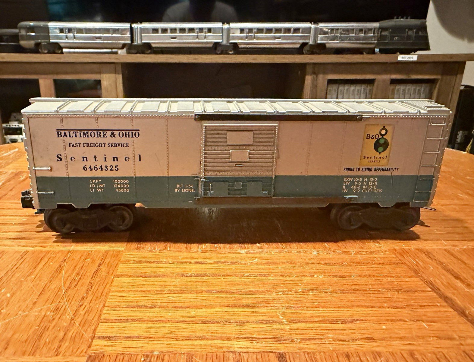Lionel O Gauge Baltimore & Ohio B&O Sentinel 6464-325 Box Car