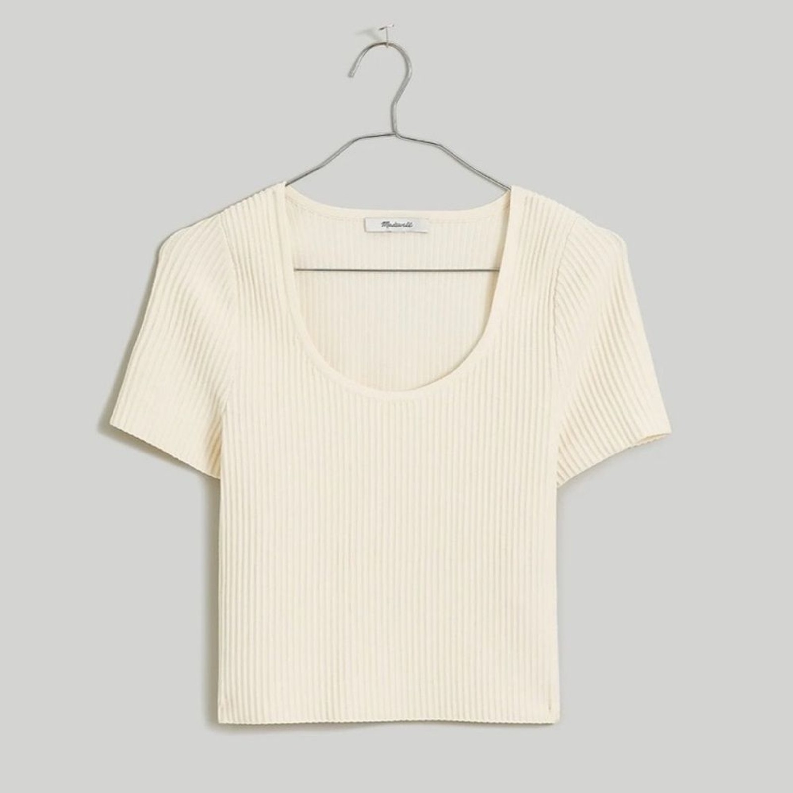 NWT Madewell ‘Ottoman Crop Sweater Tee’ in Ivory Size S NWT Madewell ‘Ottoman Crop Sweater Tee’ in Ivory Size S
