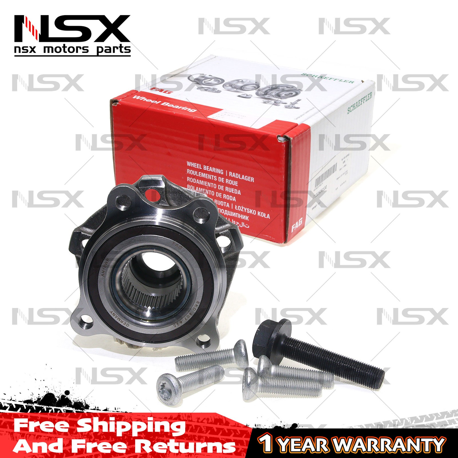OEM FAG Front Wheel Hub Bearing Assembly 4M0498625A for Audi A4 A5 Q5 Q7 Q8