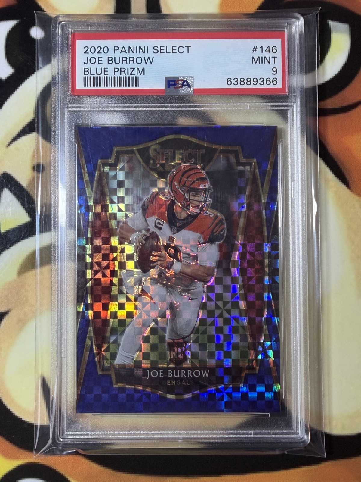 2020 Panini Select - Premier Level Joe Burrow Blue Prizm /149 (RC) PSA MINT 9 2020 Panini Select - Premier Level Joe Burrow Blue Prizm /149 (RC) PSA MINT 9
