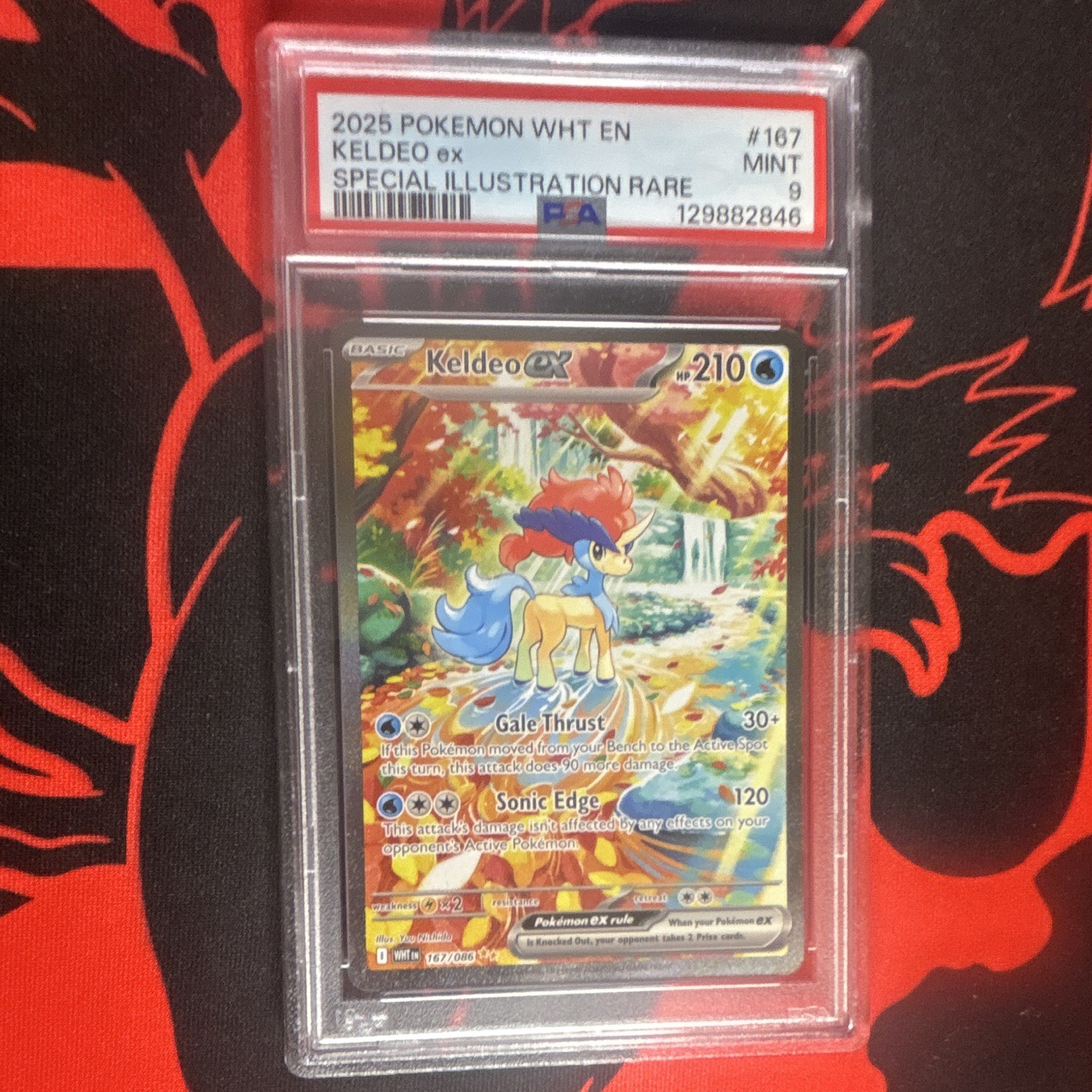 Keldeo ex 167/086 Sv: White Flare Holo Special Illustration Rare PSA 9