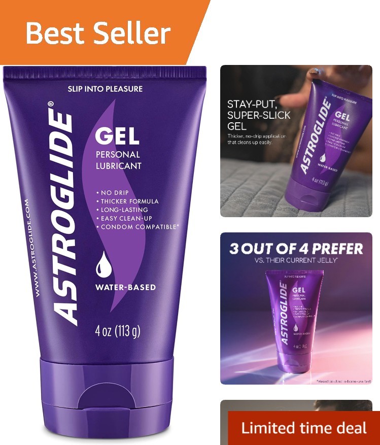 4 Fl Oz Unscented Water-Based Gel Lubricant - Comfort for All Intimate Moments