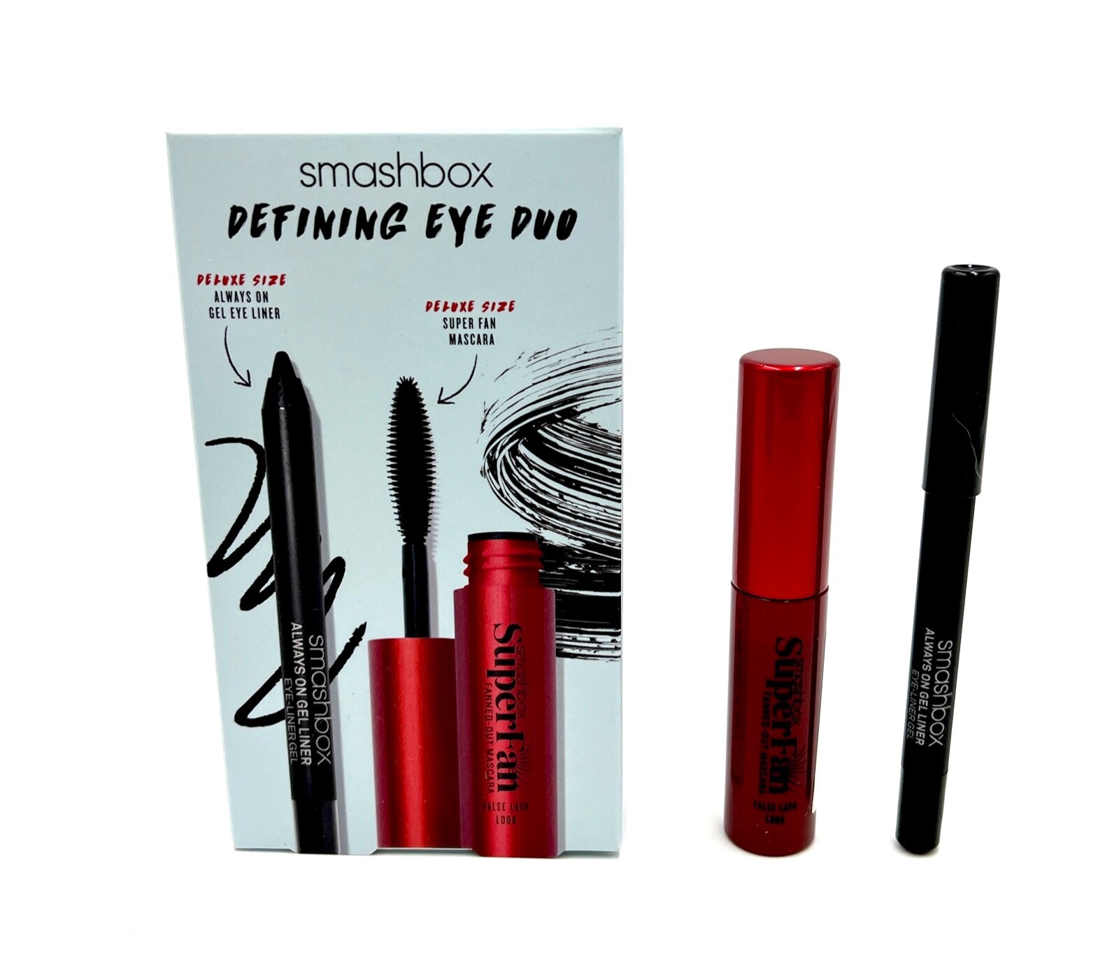 New Smashbox Defining Eye Duo- Always On Gel Eye Liner & Super Fan Mascara
