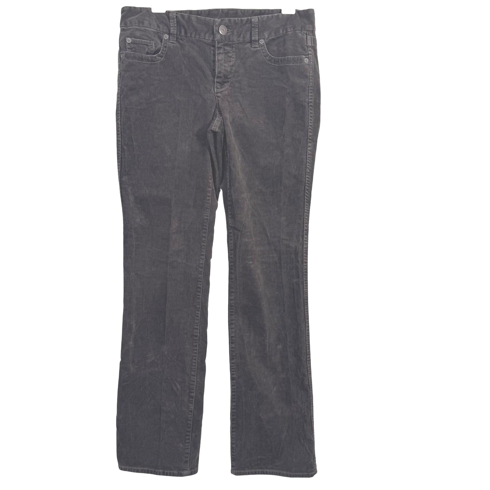 VTG J.Crew Womens Corduroy Pants Gray Brown 4R Favorite Fit Low Mid Rise Cords