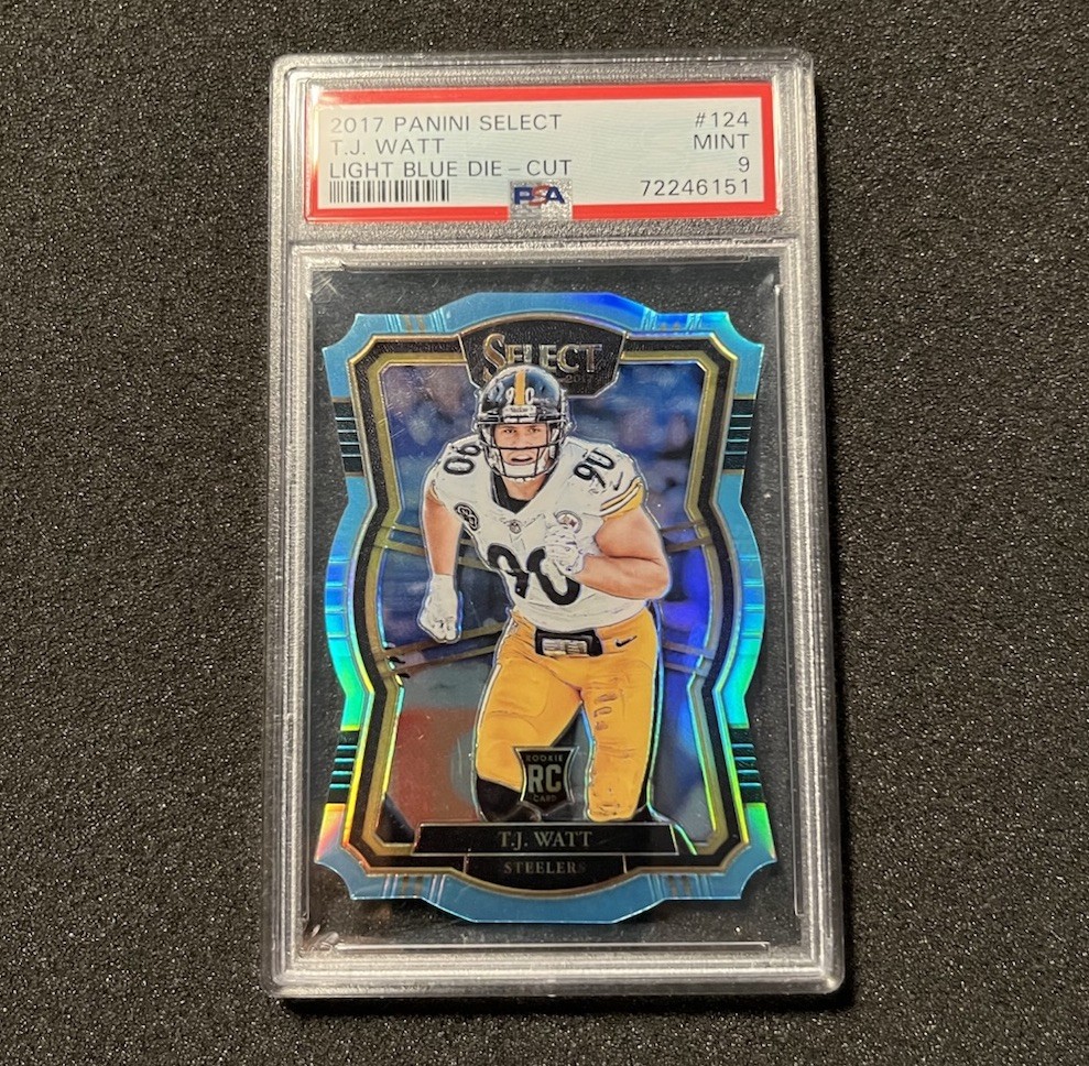 2017 Panini Select T.J. Watt Light Blue Die Cut Rookie /99 SP RARE STEELERS