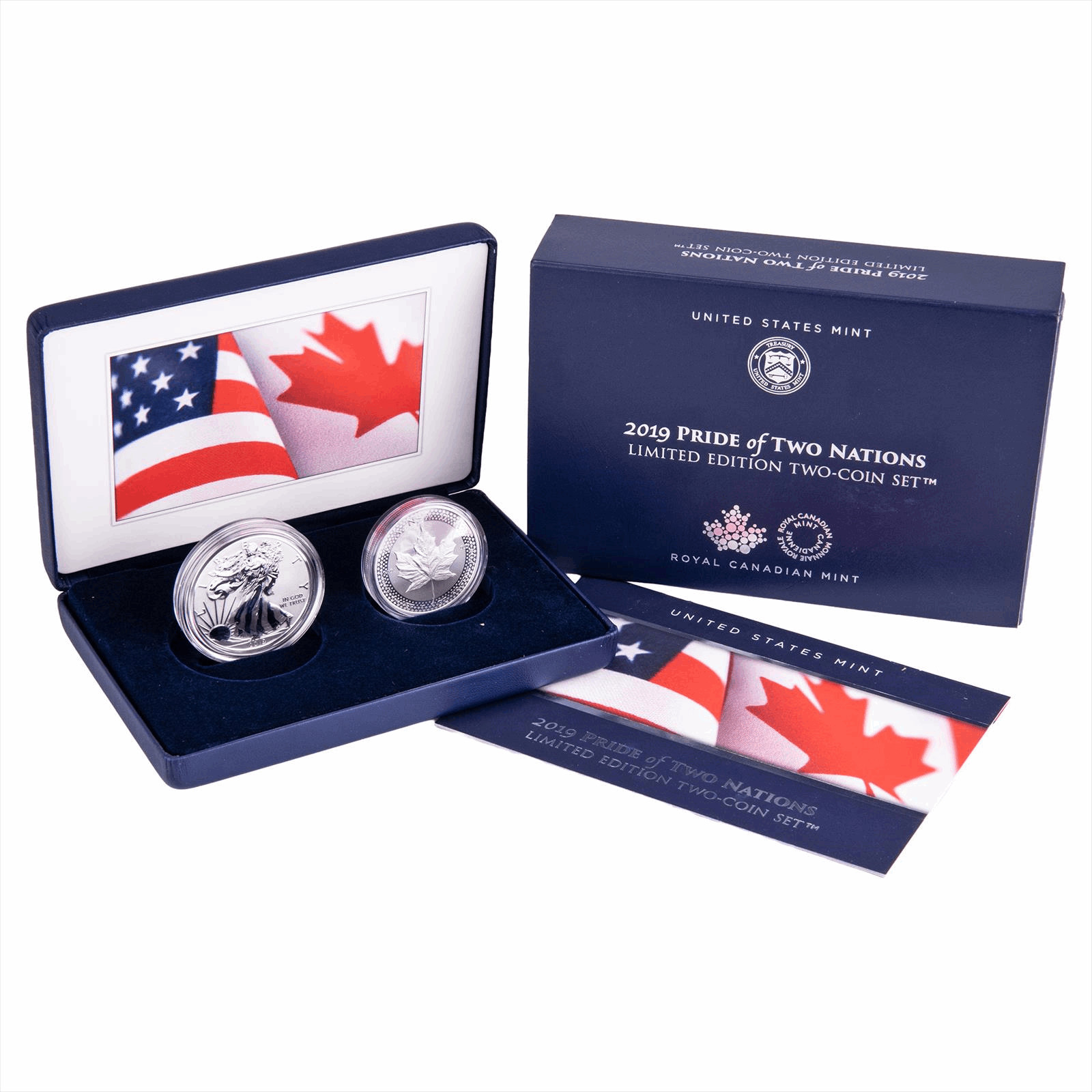 2019 Pride of Two Nations Limited Edition Two Coin Silver Set 2019 Pride of Two Nations Limited Edition Two Coin Silver Set