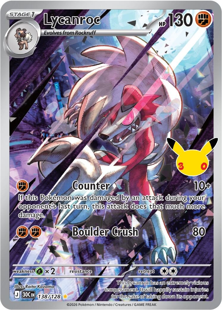 Lycanroc - 138/128 Holofoil 30C 087/198