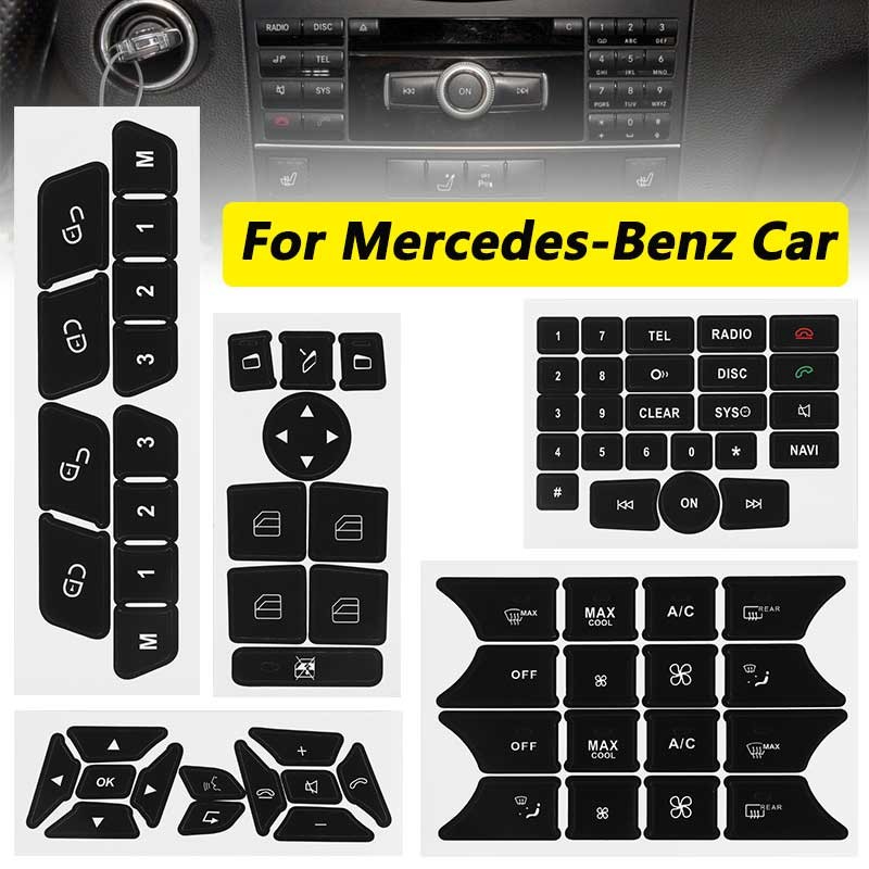 Door Window Switch Button Cover Sticker For Mercedes W204 W212 C250 C300 CLA250