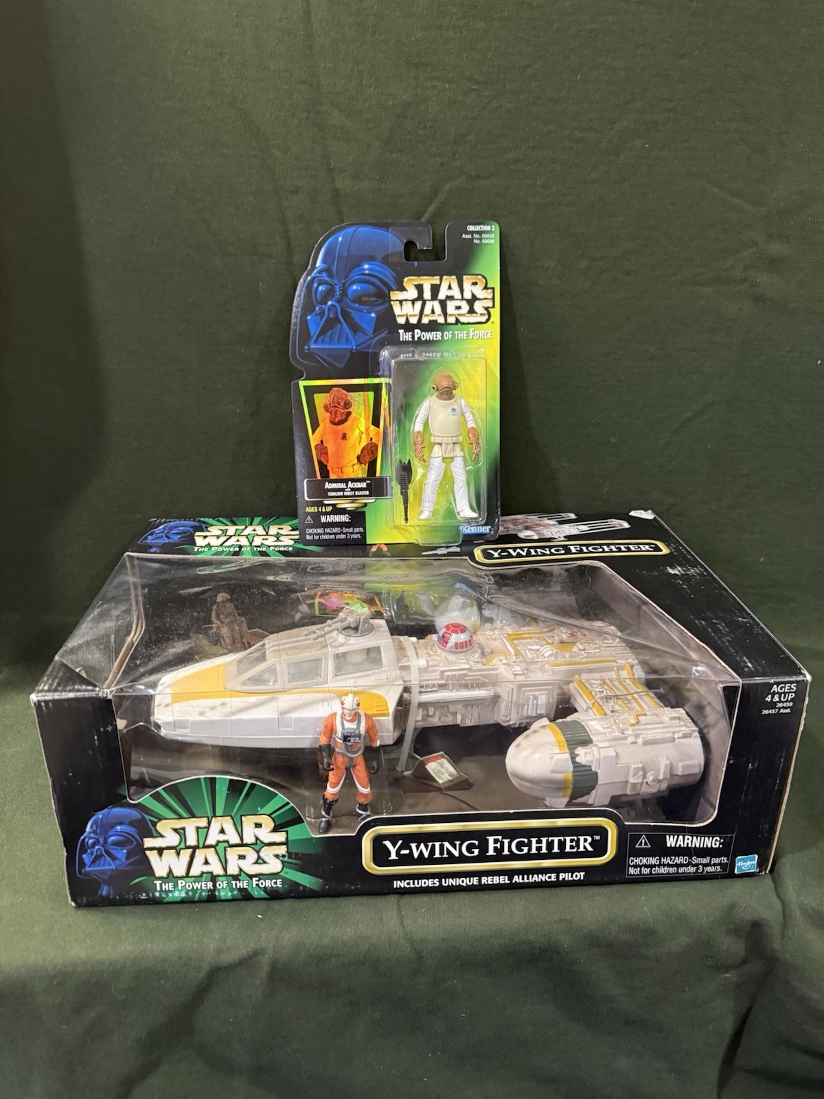 Star Wars POTF Y-Wing Fighter with Rebel Alliance Pilot MIB + Admiral Ackbar NIB Star Wars POTF Y-Wing Fighter with Rebel Alliance Pilot MIB + Admiral Ackbar NIB