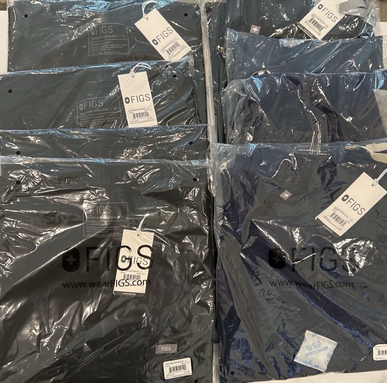 5 Pack of Figs Mens Leon Scrub Top XL Black Short Sleeve V Neck NWT Retails $210