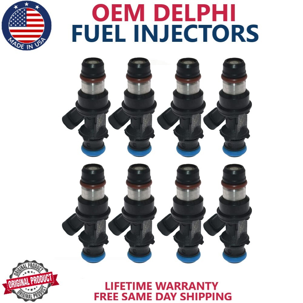 OEM Delphi 8X Fuel Injectors Fits 2003 GMC Envoy XL 5.3L V8 #25317628