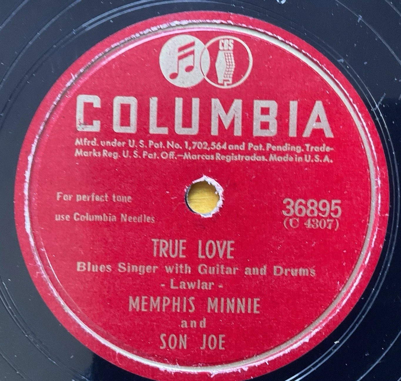 78 rpm Blues Columbia 36895 Memphis Minnie & Son Joe