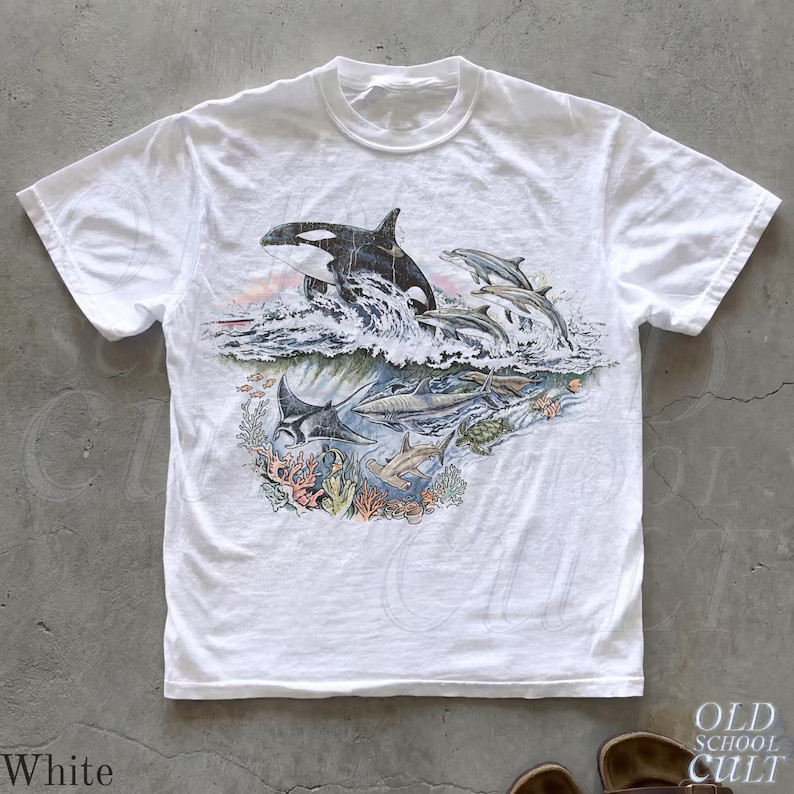 Vintage Orca Dolphin Ocean Comfort Tee